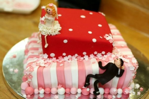 Необычный свадебный торт своими руками